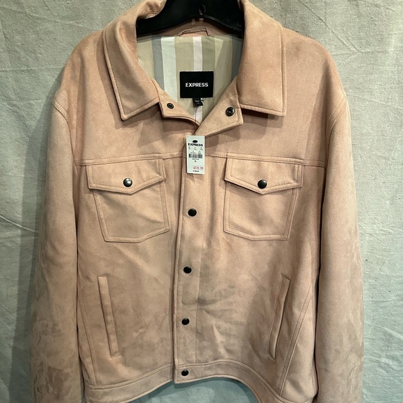 Express Faux Suede Pink Jacket NWT XL women’s - Picture 1 of 8